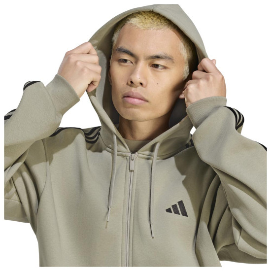 Adidas Ανδρική ζακέτα Essentials 3-Stripes Fleece Full-Zip Hoodie